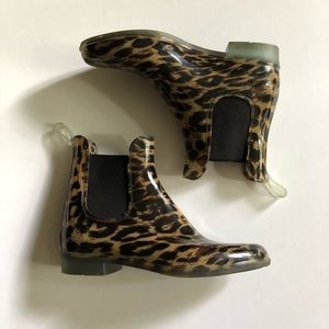J Crew Leopard Print Rain Booties